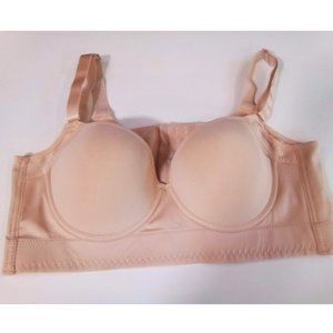 NUDE CONTOUR CUP UNDERWIRE 8 HOOK HIGH BACK BRA 42/B (fits like a 38)